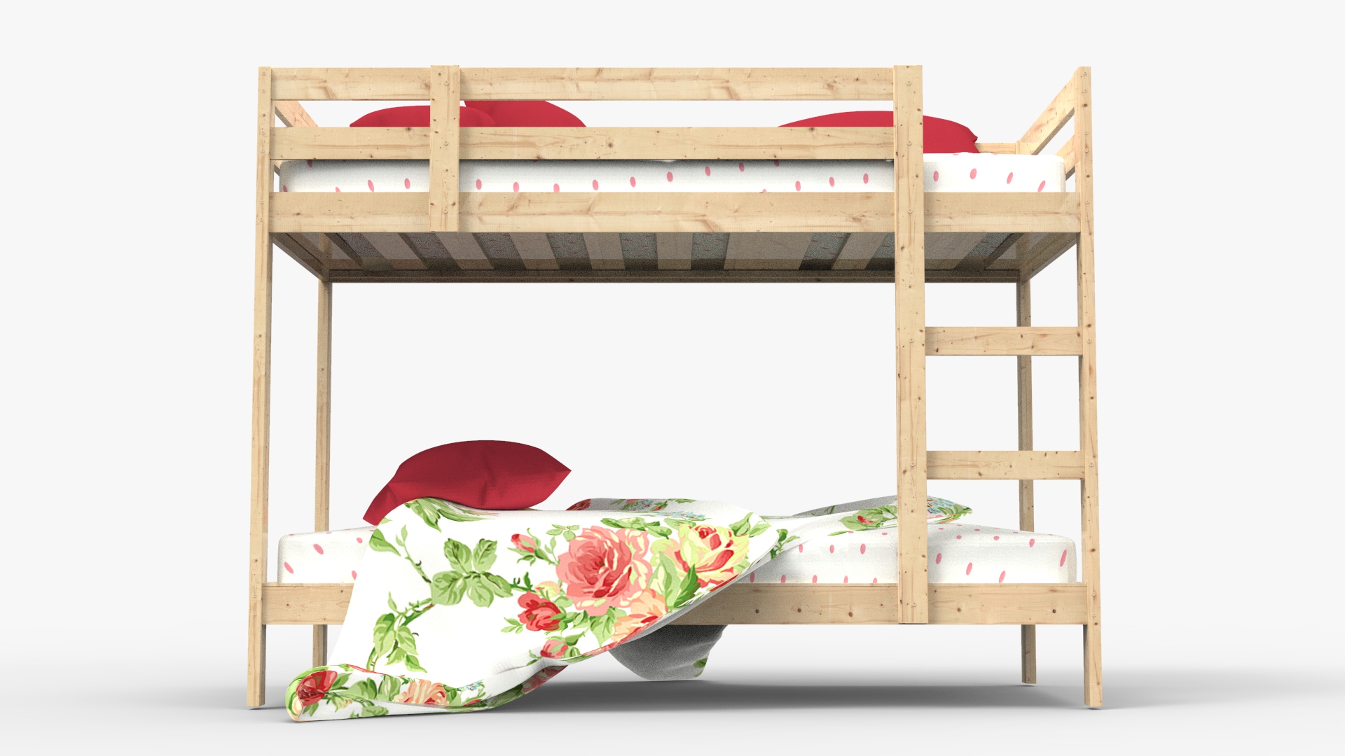 Wood Bunk Bed by INDACAD 3DOcean